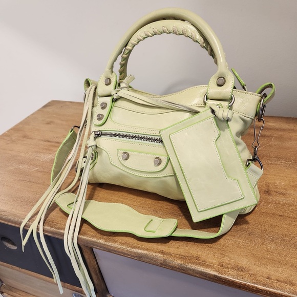 Balenciaga Handbags - BALENCIAGA RARE green city tote purse
